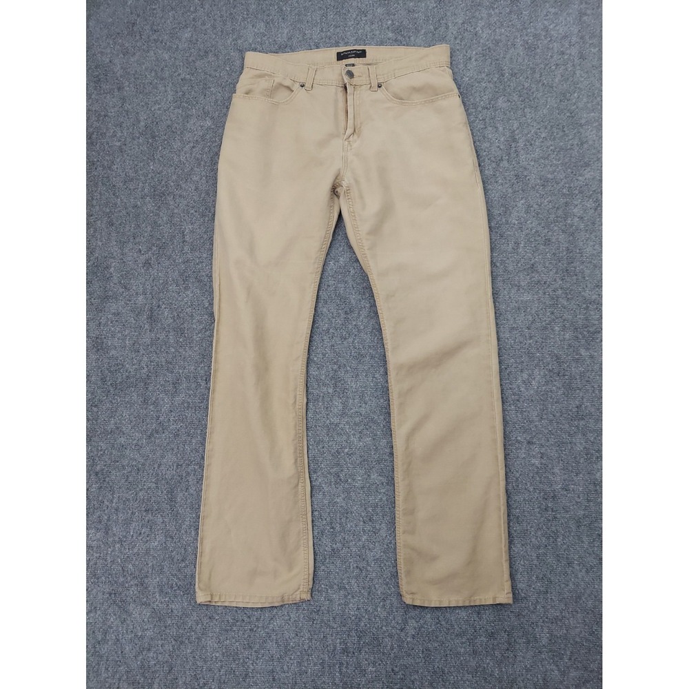BANANA REPUBLIC Pants Mens 30x32 Tan Linen Cotton Straight Leg Beach Travel